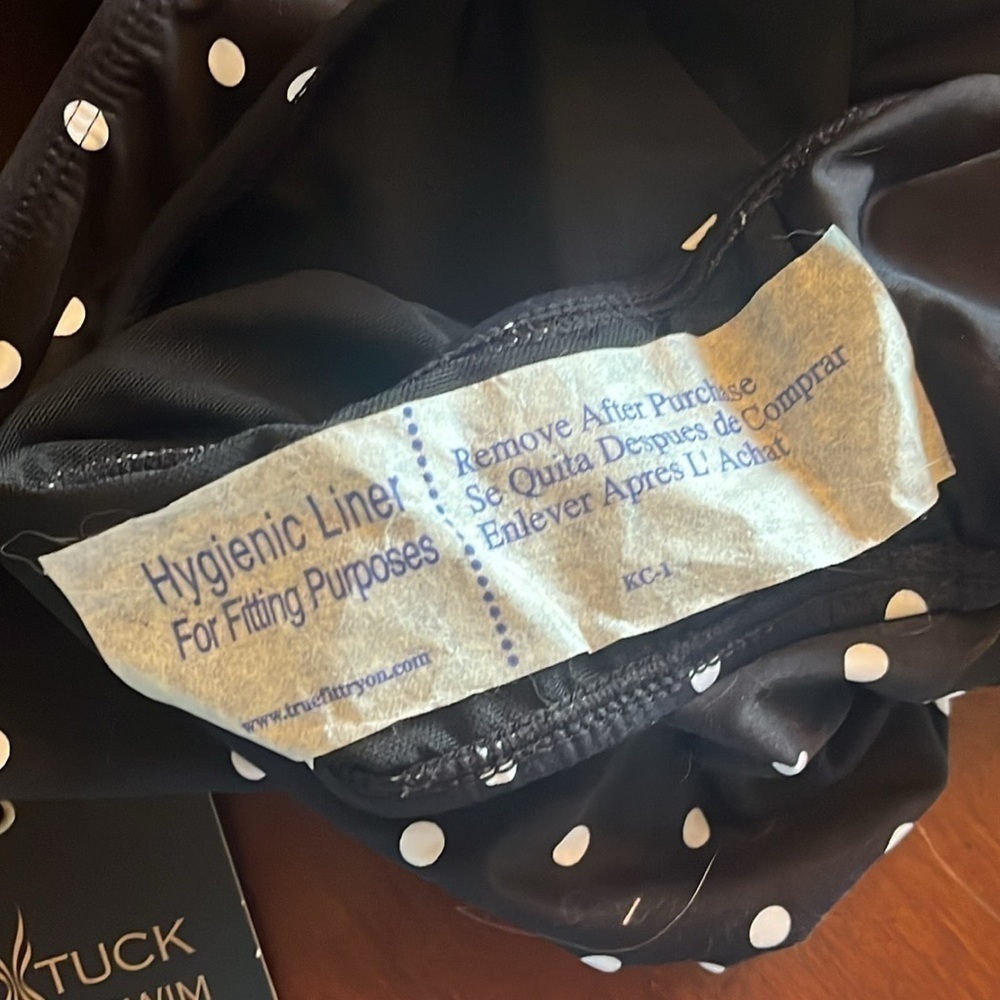 Brand New Nip Tuck Swim Polka Dot Black & White Slimming Tummy Control Swimsuit - Picture 14 of 15
